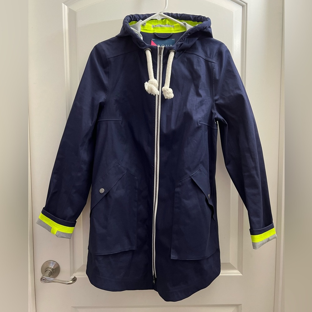 Trout Rainwear Raincoat Rain Jacket Navy Size Small